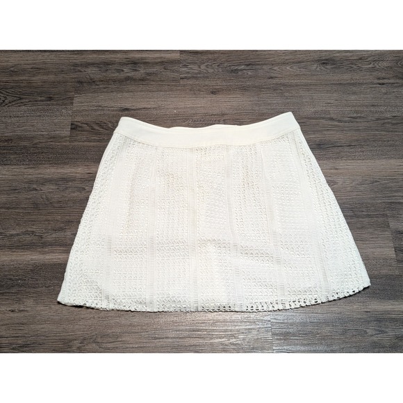 Derek Lam 10 Crosby Optic White Lace Wrap Mini Skirt TS81405LA Size 10 NEW - Picture 6 of 7